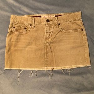 Abercrombie & Finch - Size 0 - Corduroy Mini Skirt - Tan